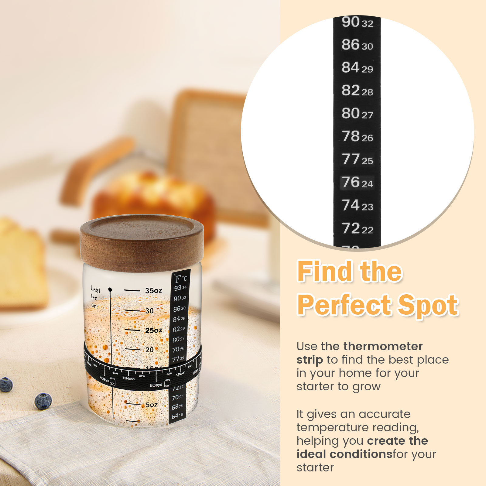 Sourstarter başlangıç kavanoz  - Kitchen Baking Storage Containers incelemesi ve fiyatı